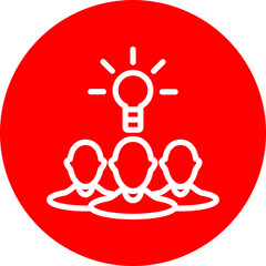 Idea Forum Vector Line White Circle Red