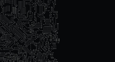 Obraz premium Vector circuit for communication technology background concept. 