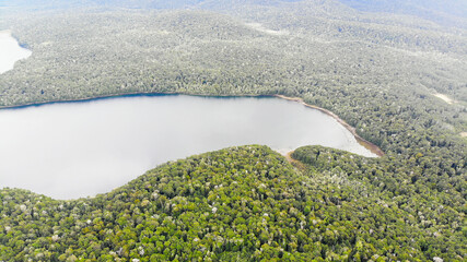Beautiful view of Lake Manowai, New Zealand 2023 Feb.26