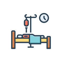Color illustration icon for blood transfusion