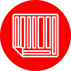Barcode Vector Line White Circle Red