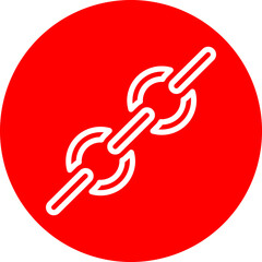 Link Chain Vector Line White Circle Red