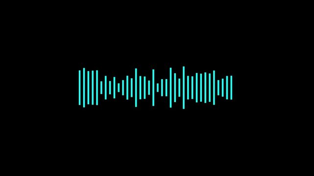 Futuristic sound wave visualization, audio visualizer on black screen background. white line audio wave visualization voice record. Music equalizer, audio waves or sound frequency Isolated Background.