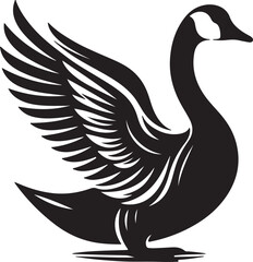Obraz premium High quality Goose black vector
