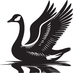 Obraz premium High quality Goose black vector