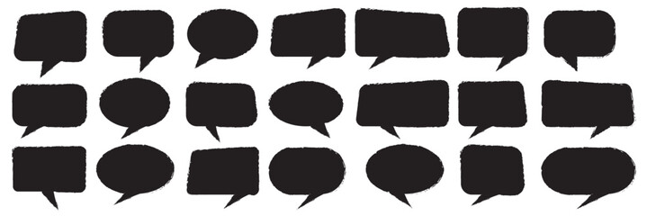 Set of speech bubbles. Colorful Speak bubble text, cartoon chatting box, message box. Blank empty vector white speech bubbles. Cartoon balloon word design. Vector illustration. Variety Design. Eps 10