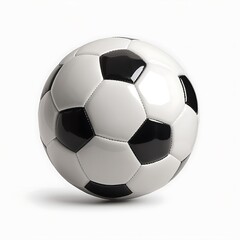 Fototapeta premium Classic black and white soccer ball isolated on white background
