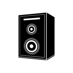 Flat speaker symbol for audio and sound, Minimal speaker isolated vector icon