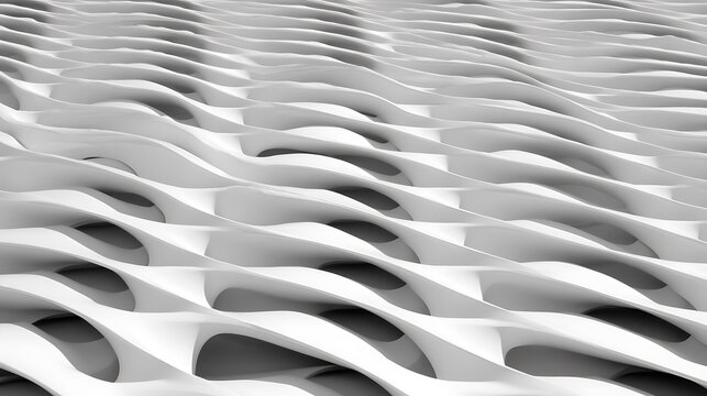 White abstract wave form surface pattern