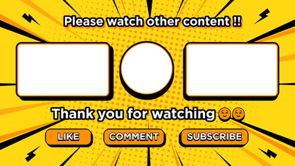 Yellow comic style banner for your business