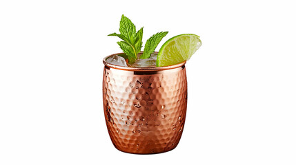 Copper Mug Cocktail With Mint And Lime