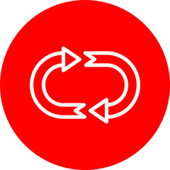 Repeat Vector Line Icon Design