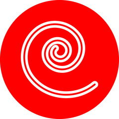 Spiral Motion Vector Line Icon Design