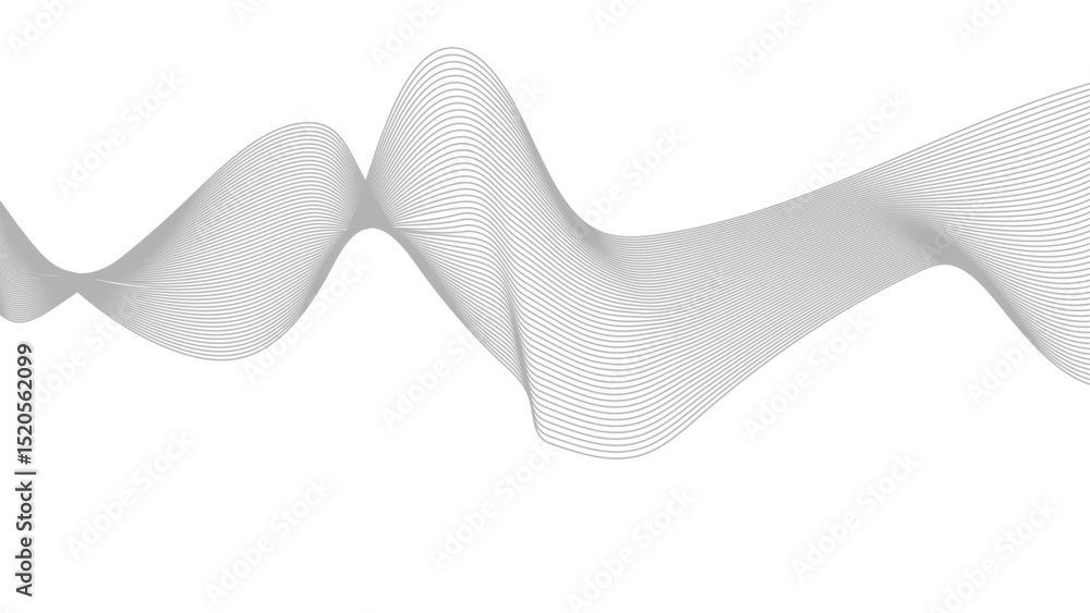 Poster abstract wave element for design. digital frequency track equalizer. stylized line art background. v