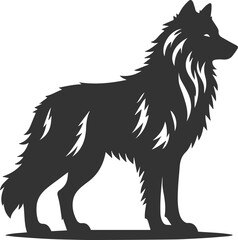 Vector element of a animal wolf artwork design silhouette