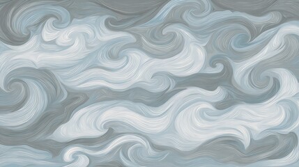 Obraz premium Abstract flowing swirls in pale blues