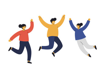 Joyful Celebration: People Jumping for Happiness