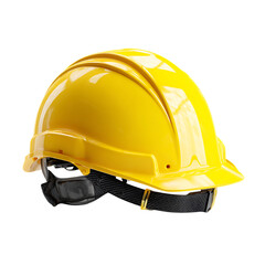 Fototapeta premium Isolated Yellow Hard Hat Safety Construction Work Equipment Protective Gear PNG Transparent Background