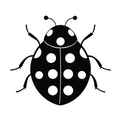 Ladybug with Spots Cute Insect Icon Vector Illustration