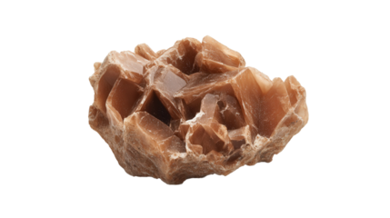 Chunk of desert rose gypsum crystal, Transparent background, PNG