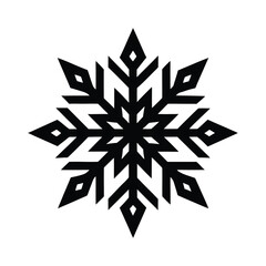 Snowflake with Symmetrical Design Winter Icon Vector Illustration
