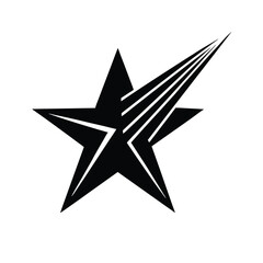 Star with Trail Shooting Star Icon Vector Illustration