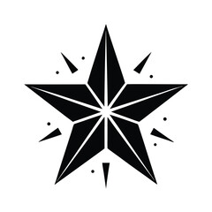 Star with Sparkles Magical Icon Vector Illustration