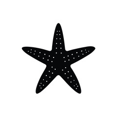 Obraz premium Starfish with Textured Surface Beach Icon Vector Illustration