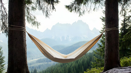 Rustic Hammock Amidst Mountains Landscape