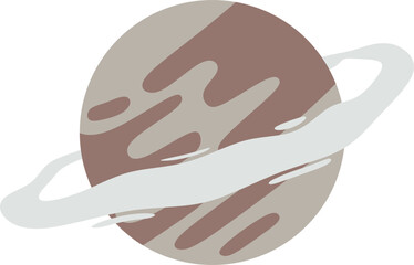 Ringed Planet Illustration