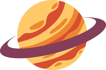 Ringed Planet Illustration