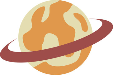 Ringed Planet Illustration