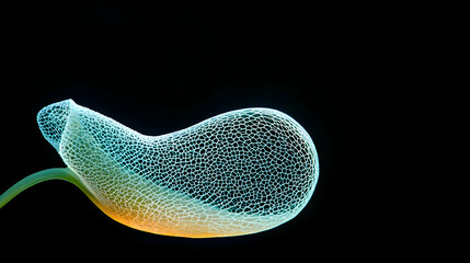 Abstract Bioluminescent Plant Bud Detail