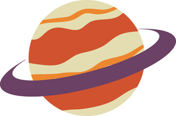 Ringed Planet Illustration