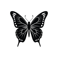 Butterfly with Open Wings Detailed Icon Vector Illustration