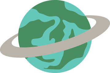 Ringed Planet Illustration