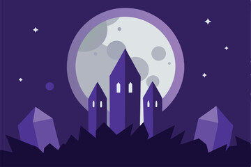 Naklejka premium moon and stars