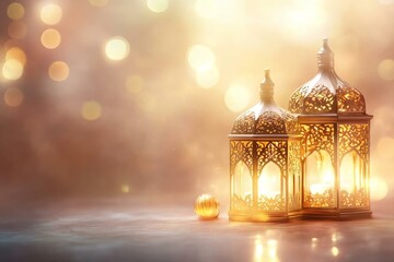 Beautiful Ethereal Lanterns Illuminated with Soft Glowing Light