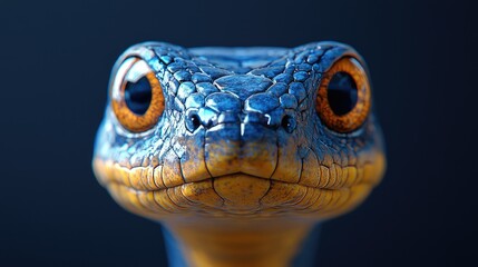 Fototapeta premium Close-up view of a reptile's head.