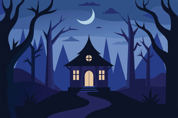 haunted house in the woods