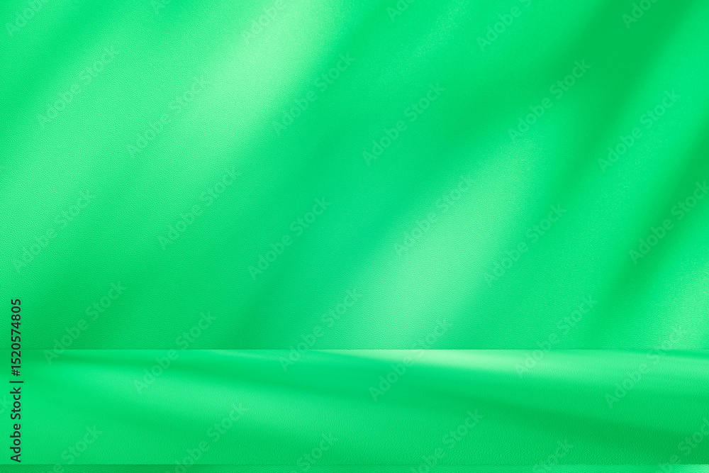 Aufkleber wall interior background, studio and backdrops show products. with leaf shadow leaf from window colo