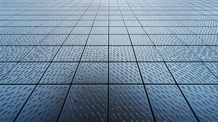 Geometric Patterned Floor Tiles With Perspective View