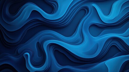 Obraz premium Abstract Blue Layered Waves Background
