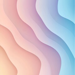 Pastel Paper Cut-Out Style Abstract Wavy Layers Background
