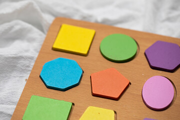 educational learning wooden shape puzzle for toddlers