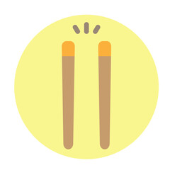 Chopsticks Vector Flat Icon Design