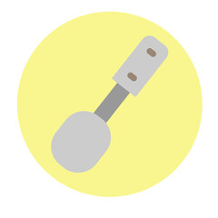 Serving Spoon Vector Flat Icon Design