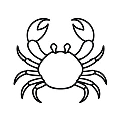 red crab on white background