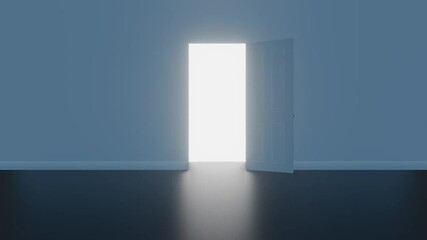 Door opening stock animation video