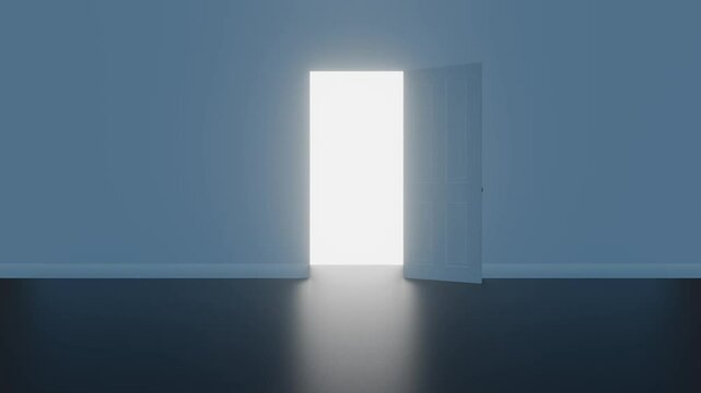 Door opening stock animation video
